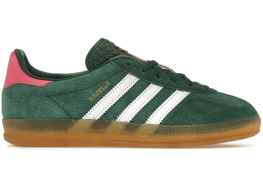 Wmns Adidas Gazelle Indoor Collegiate Green Lucid Pink